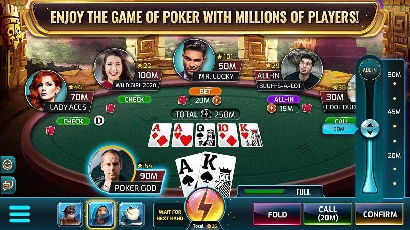 Các vòng chơi của game đánh bài Poker 
